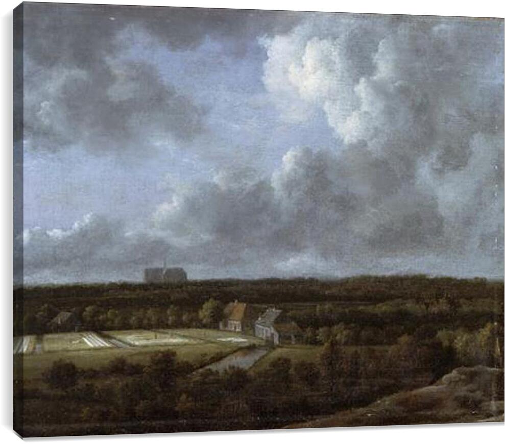 Постер и плакат - Bleaching Fields to the North-Northeast of Haarlem. Якоб ван Рейсдал