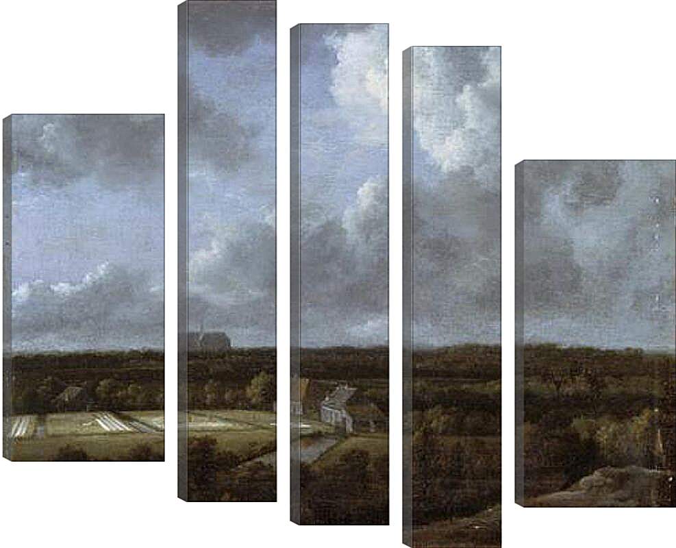 Модульная картина - Bleaching Fields to the North-Northeast of Haarlem. Якоб ван Рейсдал
