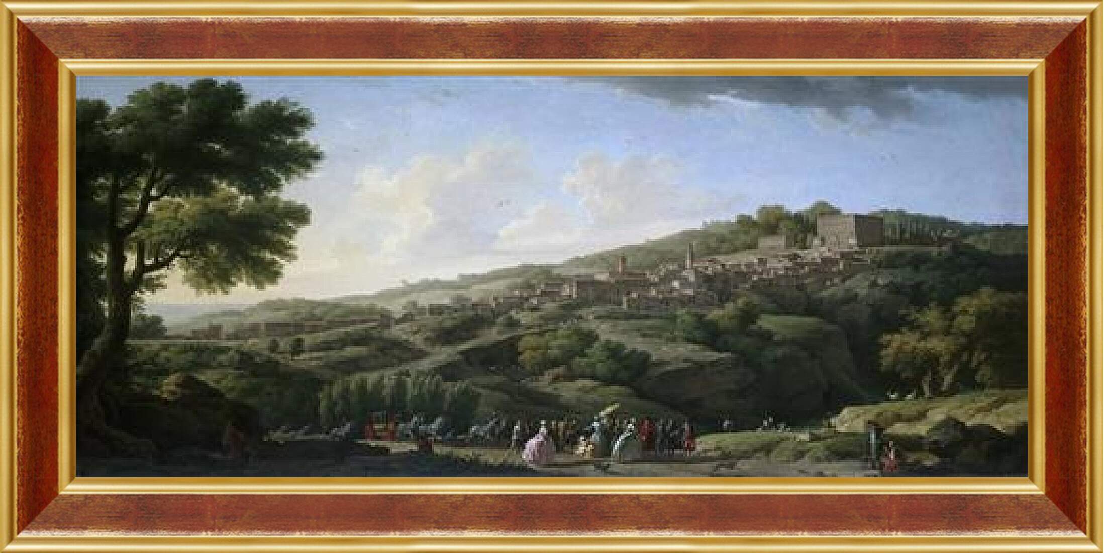 Картина в раме - Villa at Caprarola. Клод Жозеф Верне