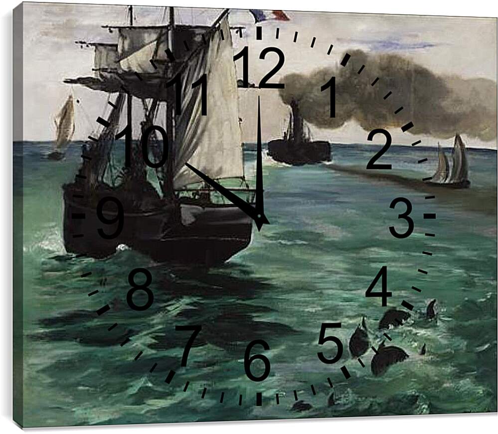Часы картина - Marine View. Эдуард Мане