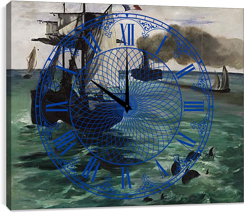 Часы картина - Marine View. Эдуард Мане