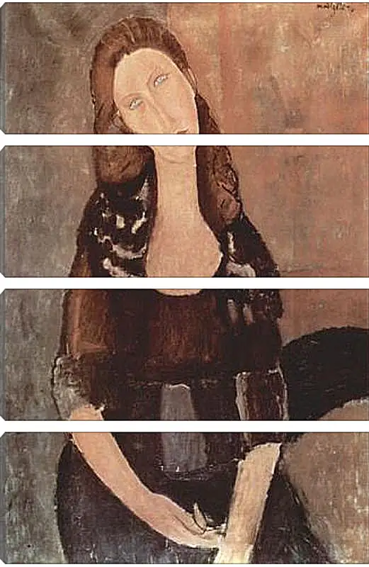 Модульная картина - Jeanne Hebuterne. Жанна Эбютерн. Амедео Модильяни