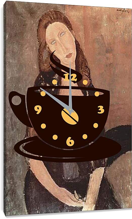 Часы картина - Jeanne Hebuterne. Жанна Эбютерн. Амедео Модильяни