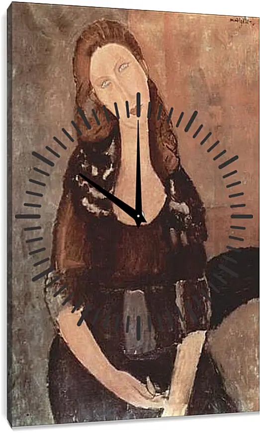 Часы картина - Jeanne Hebuterne. Жанна Эбютерн. Амедео Модильяни