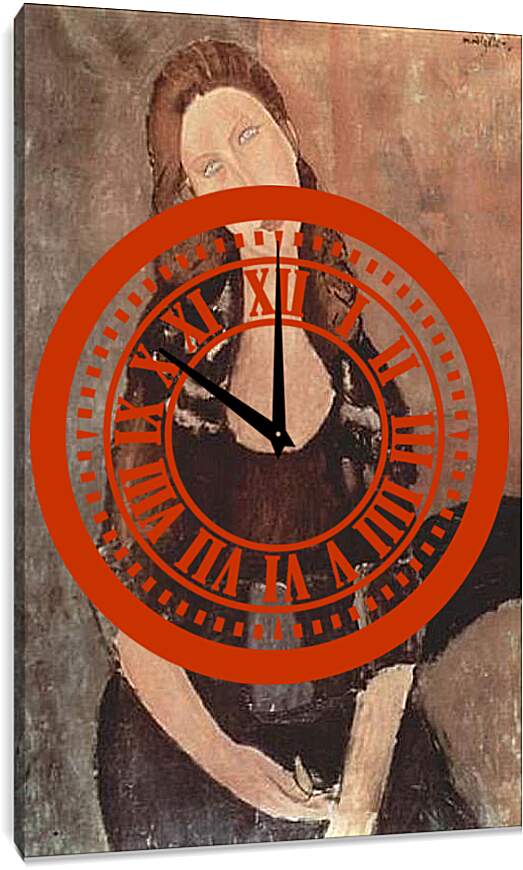 Часы картина - Jeanne Hebuterne. Жанна Эбютерн. Амедео Модильяни