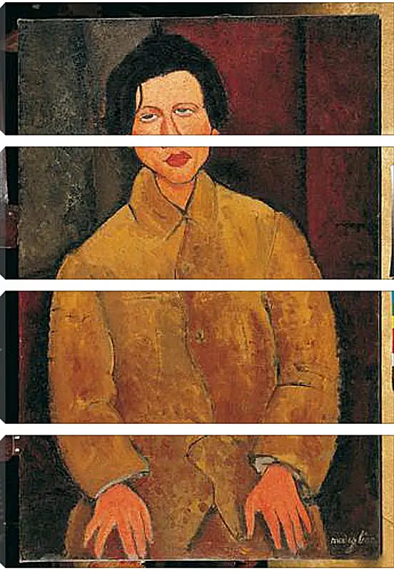 Модульная картина - Ritratto di Soutine. Портрет Хаима Сутина. Амедео Модильяни