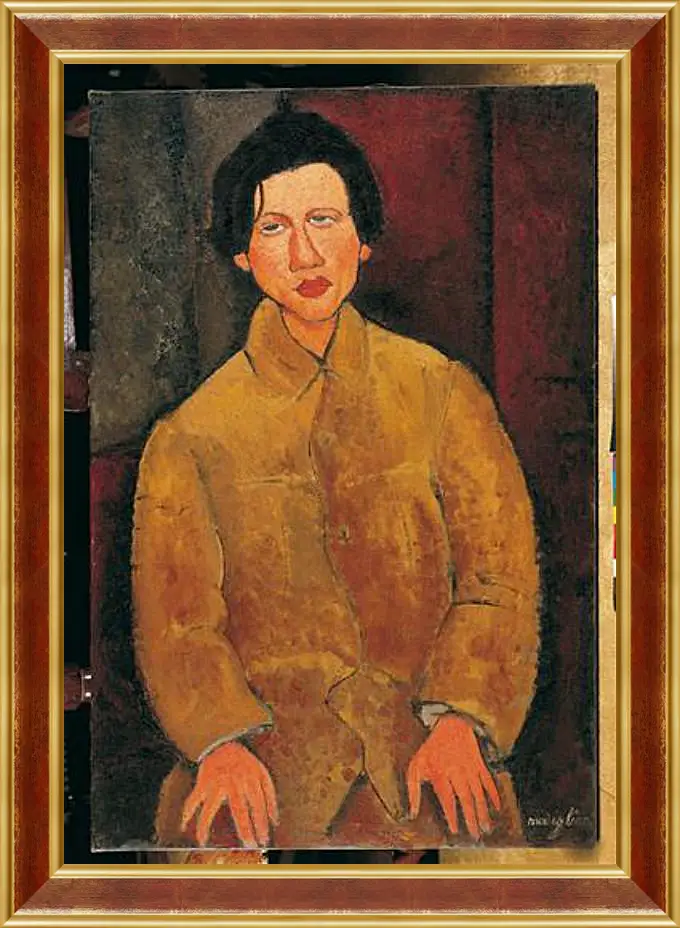 Картина в раме - Ritratto di Soutine. Портрет Хаима Сутина. Амедео Модильяни