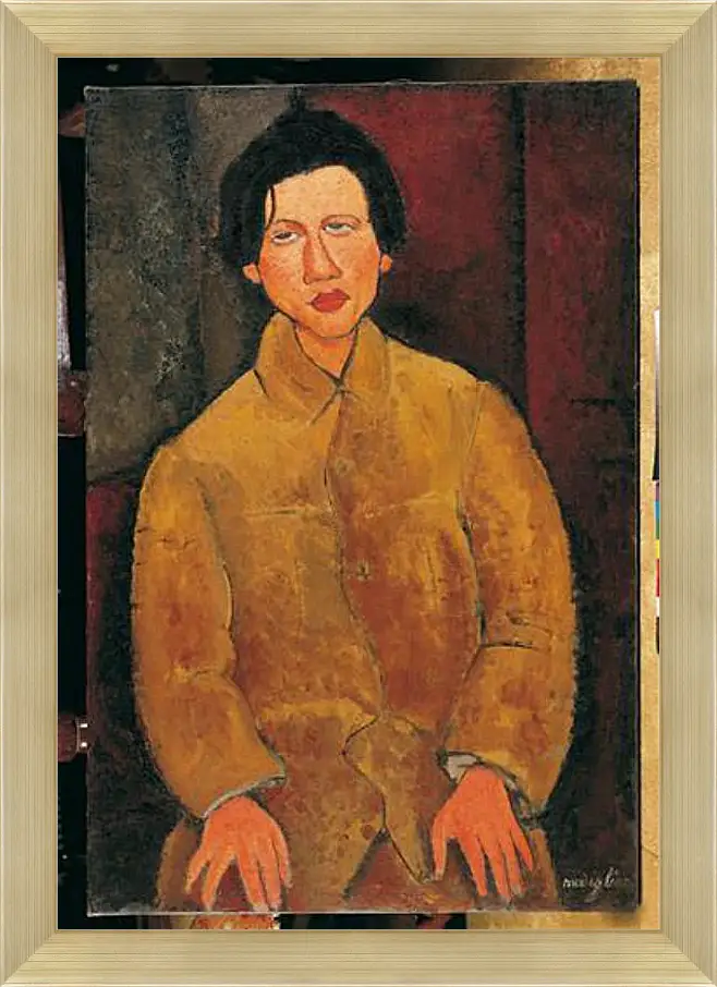 Картина в раме - Ritratto di Soutine. Портрет Хаима Сутина. Амедео Модильяни