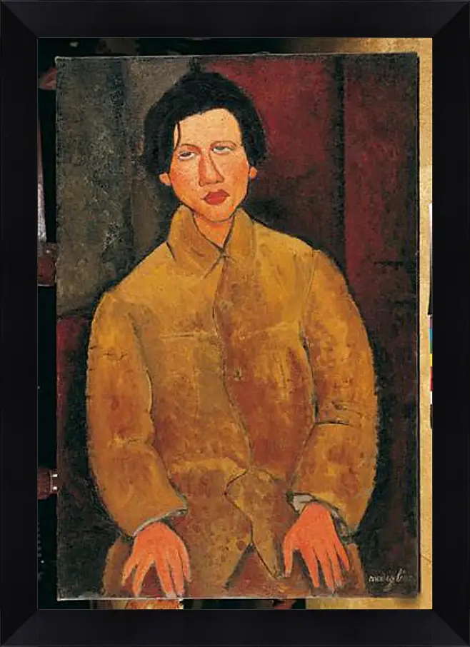 Картина в раме - Ritratto di Soutine. Портрет Хаима Сутина. Амедео Модильяни