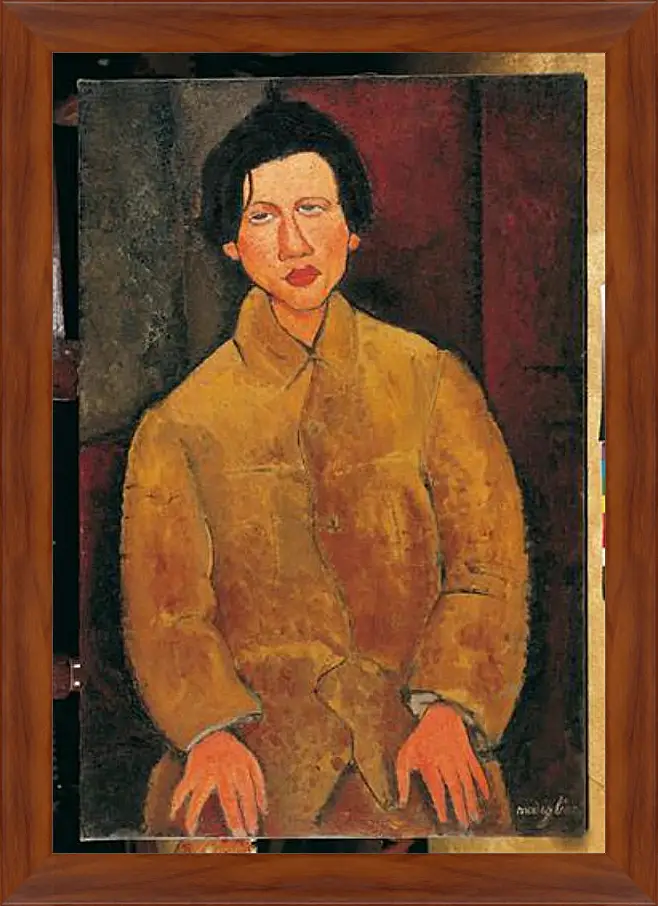 Картина в раме - Ritratto di Soutine. Портрет Хаима Сутина. Амедео Модильяни