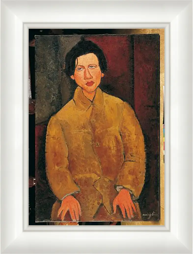 Картина в раме - Ritratto di Soutine. Портрет Хаима Сутина. Амедео Модильяни