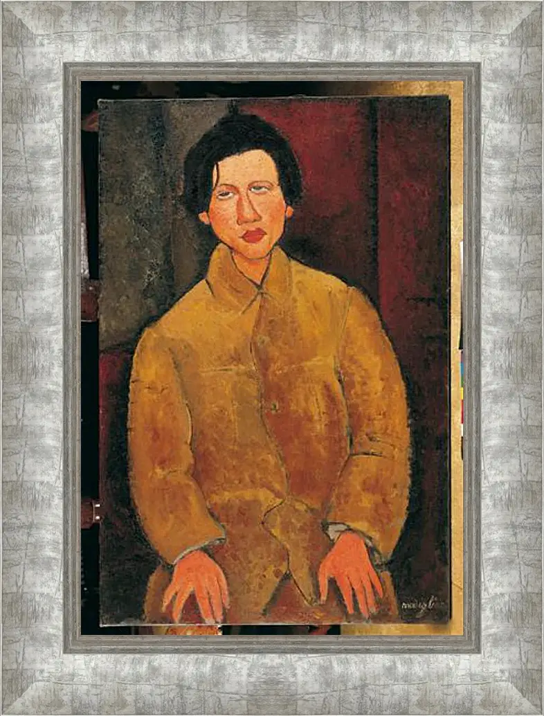 Картина в раме - Ritratto di Soutine. Портрет Хаима Сутина. Амедео Модильяни