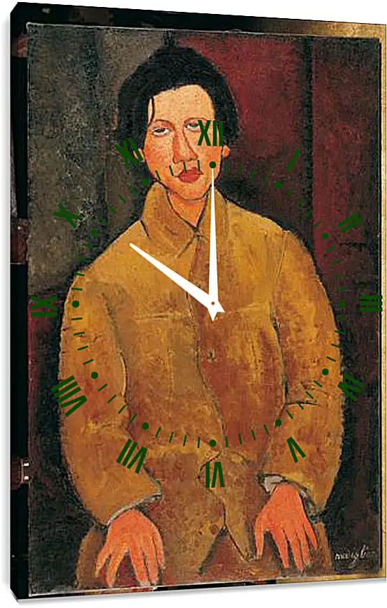 Часы картина - Ritratto di Soutine. Портрет Хаима Сутина. Амедео Модильяни