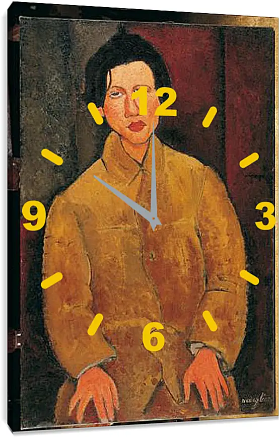 Часы картина - Ritratto di Soutine. Портрет Хаима Сутина. Амедео Модильяни