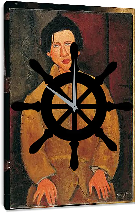 Часы картина - Ritratto di Soutine. Портрет Хаима Сутина. Амедео Модильяни