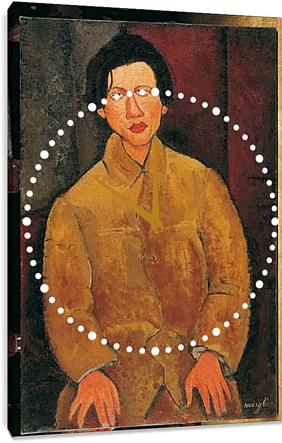 Часы картина - Ritratto di Soutine. Портрет Хаима Сутина. Амедео Модильяни