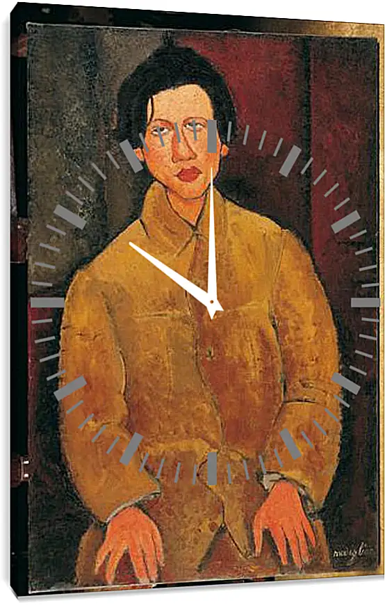 Часы картина - Ritratto di Soutine. Портрет Хаима Сутина. Амедео Модильяни