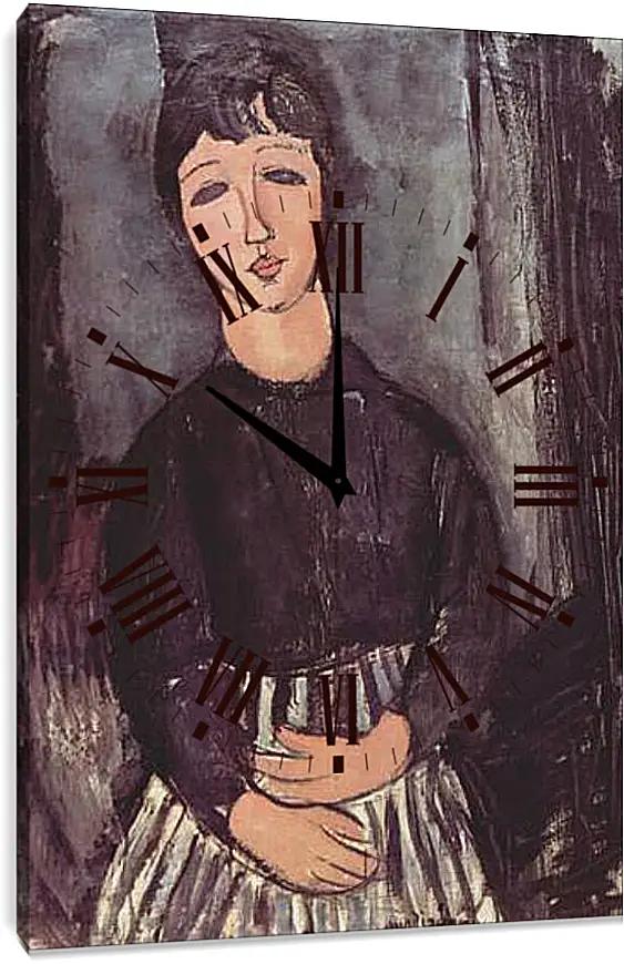Часы картина - Portraet Einer Zofe. Портрет Эйнеры Зофе. Амедео Модильяни
