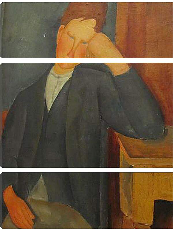 Модульная картина - Young peasant. Юный ученик. Амедео Модильяни