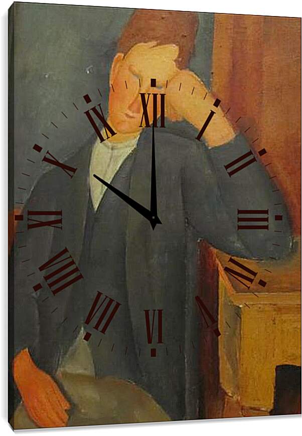 Часы картина - Young peasant. Юный ученик. Амедео Модильяни