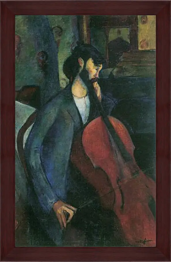 Картина в раме - The Cellist. Виолончелист. Амедео Модильяни