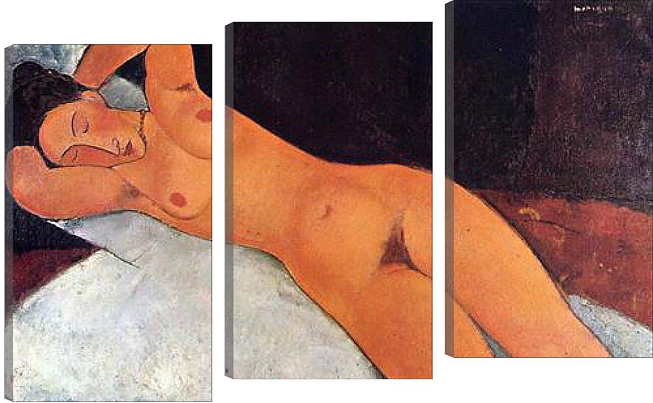Модульная картина - Nude. Обнажённая. Амедео Модильяни
