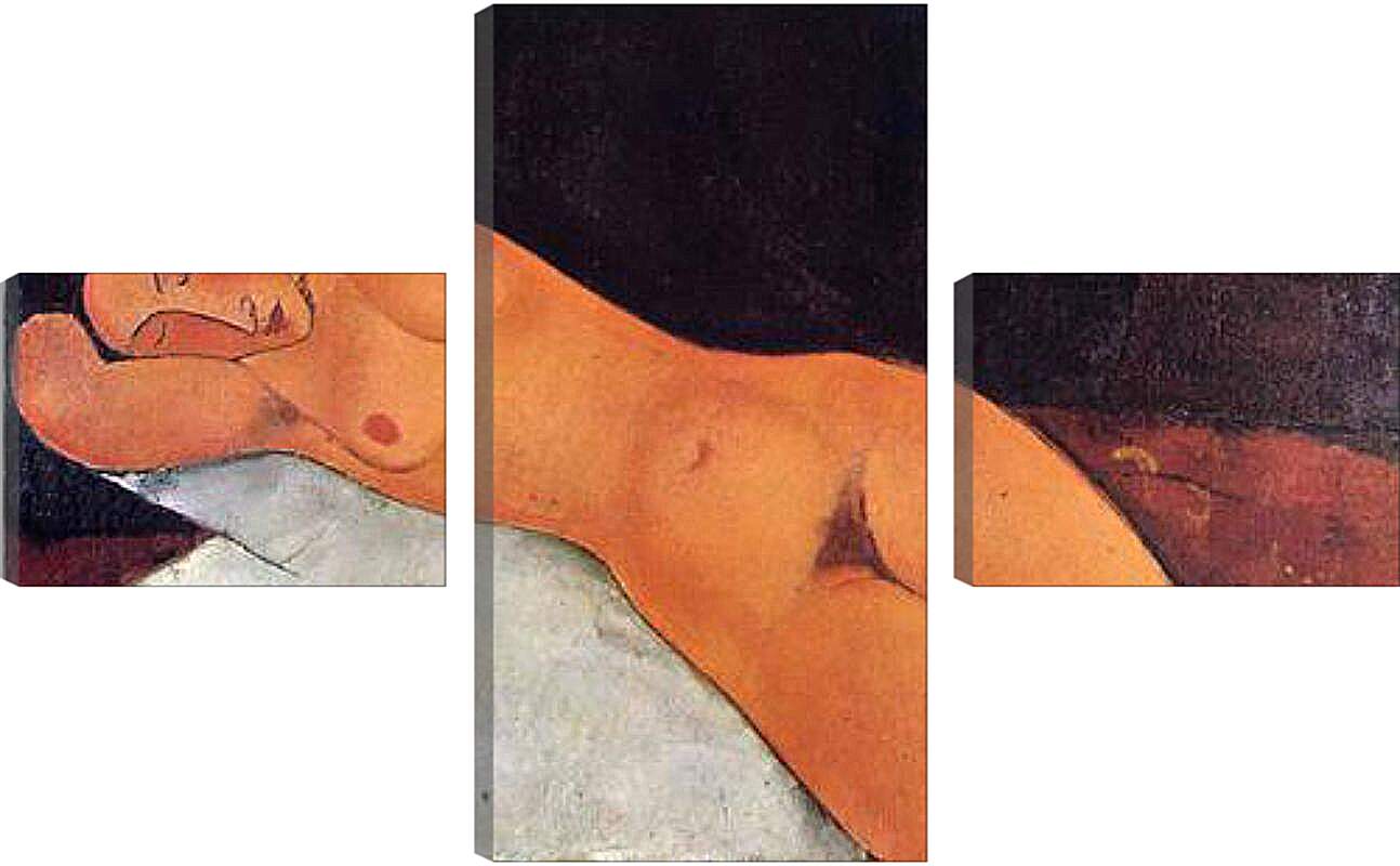 Модульная картина - Nude. Обнажённая. Амедео Модильяни