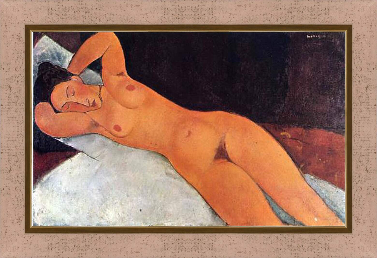 Картина в раме - Nude. Обнажённая. Амедео Модильяни