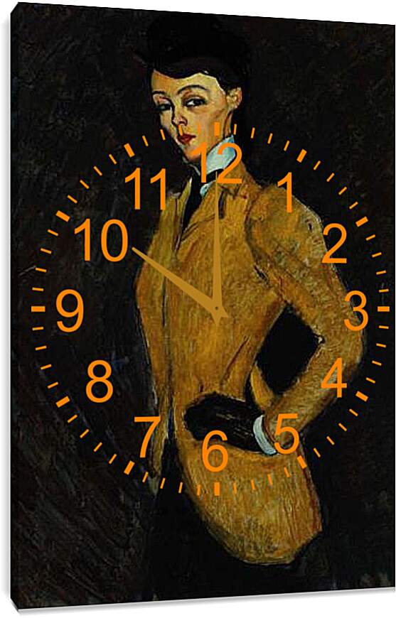 Часы картина - L'Amazone. Амазонка. Портрет Беатрис Хастингс. Амедео Модильяни