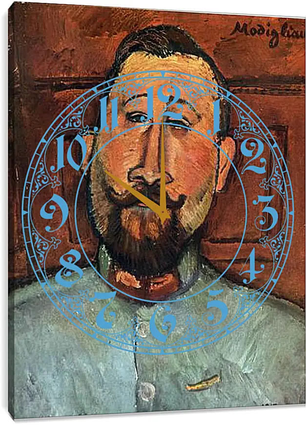 Часы картина - Doctor Devaraigne. Портрет доктора Деварена. Амедео Модильяни