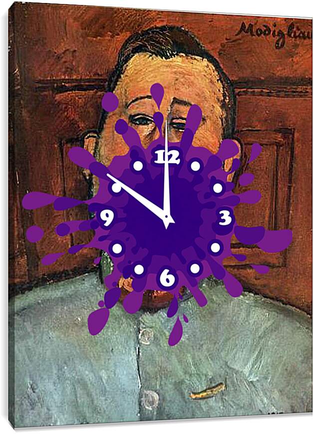 Часы картина - Doctor Devaraigne. Портрет доктора Деварена. Амедео Модильяни