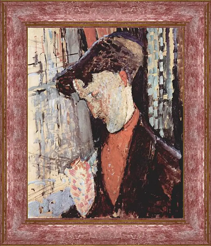 Картина в раме - Portrait of Frank Haviland Burty. Портрет Фрэнка Берти Хавиланда. Амедео Модильяни