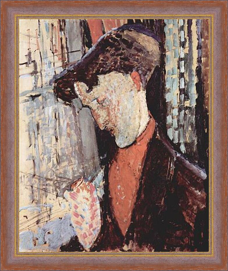 Картина в раме - Portrait of Frank Haviland Burty. Портрет Фрэнка Берти Хавиланда. Амедео Модильяни