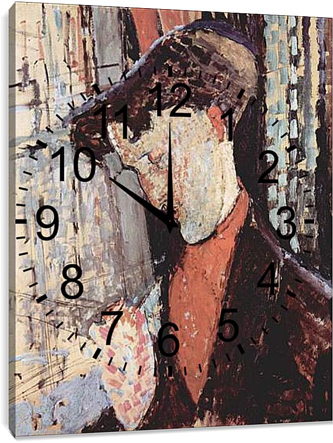 Часы картина - Portrait of Frank Haviland Burty. Портрет Фрэнка Берти Хавиланда. Амедео Модильяни