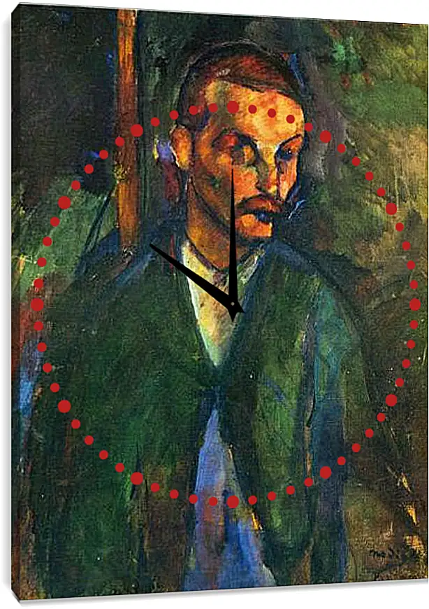 Часы картина - The beggar of Livorne. Нищий из Ливорно. Амедео Модильяни