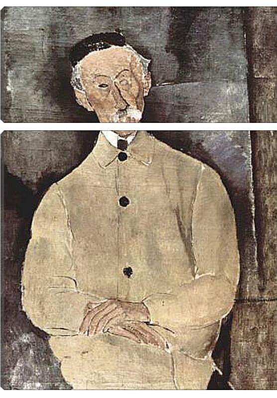 Модульная картина - Portrait of Monsieur Lepoutre. Портрет мсье Лепутра. Амедео Модильяни