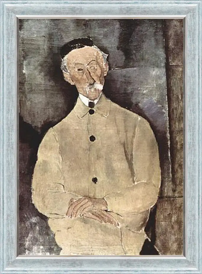 Картина в раме - Portrait of Monsieur Lepoutre. Портрет мсье Лепутра. Амедео Модильяни