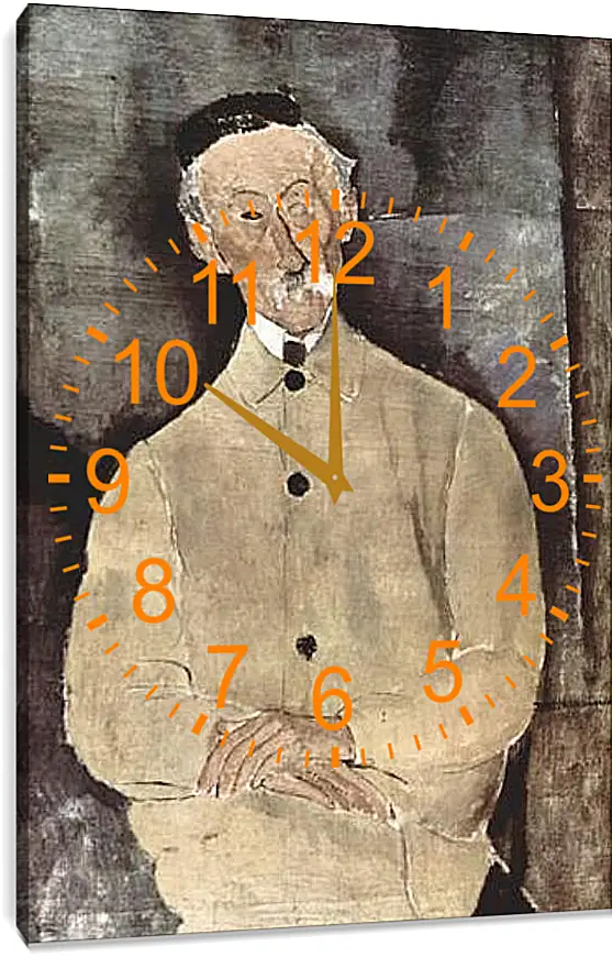 Часы картина - Portrait of Monsieur Lepoutre. Портрет мсье Лепутра. Амедео Модильяни