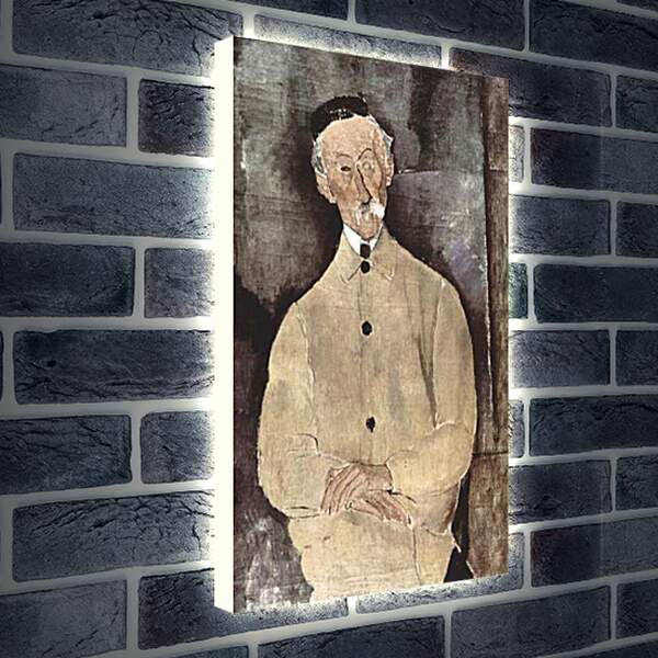 Лайтбокс световая панель - Portrait of Monsieur Lepoutre. Портрет мсье Лепутра. Амедео Модильяни