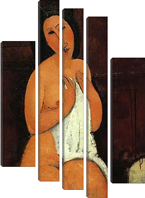 Модульная картина - Seated Nude. Сидящая обнажённая. Амедео Модильяни