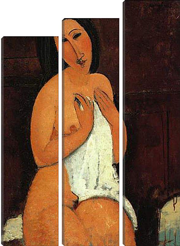 Модульная картина - Seated Nude. Сидящая обнажённая. Амедео Модильяни