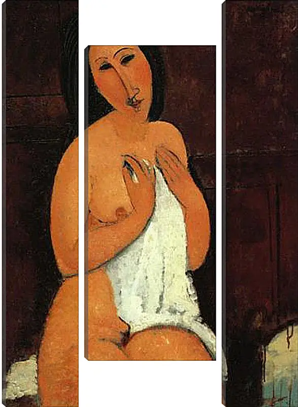 Модульная картина - Seated Nude. Сидящая обнажённая. Амедео Модильяни