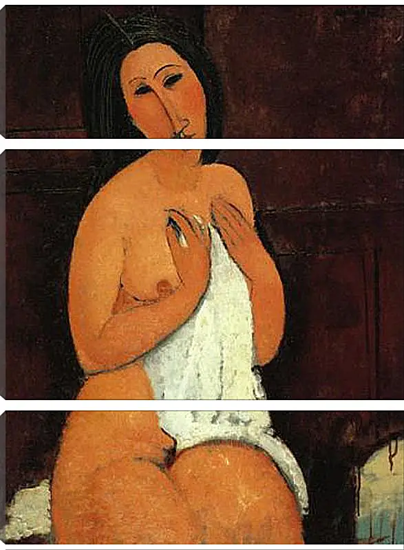 Модульная картина - Seated Nude. Сидящая обнажённая. Амедео Модильяни