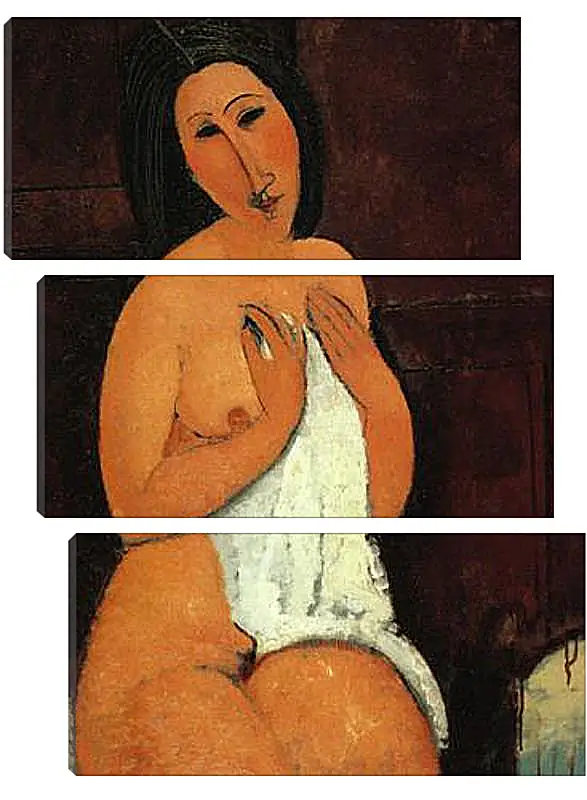 Модульная картина - Seated Nude. Сидящая обнажённая. Амедео Модильяни