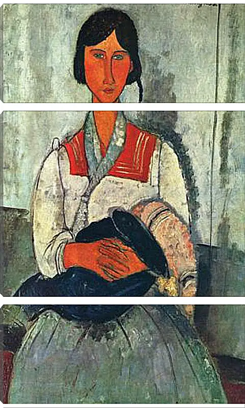 Модульная картина - Gypsy Woman with a Baby. Цыганка с ребенком. Амедео Модильяни