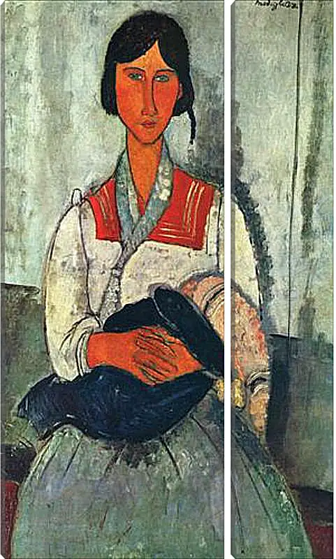 Модульная картина - Gypsy Woman with a Baby. Цыганка с ребенком. Амедео Модильяни