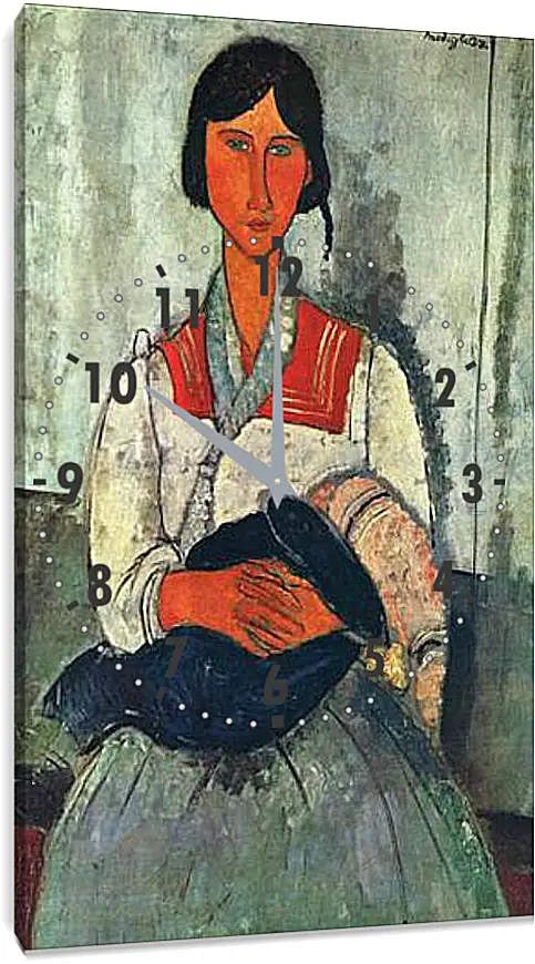 Часы картина - Gypsy Woman with a Baby. Цыганка с ребенком. Амедео Модильяни
