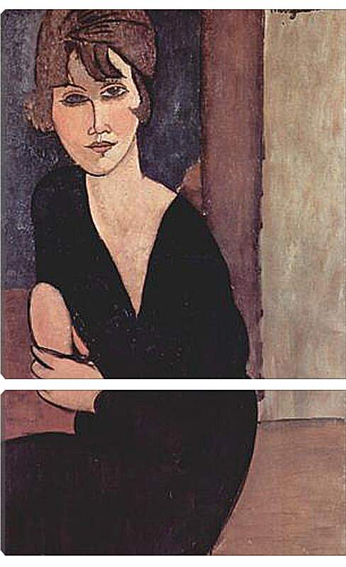 Модульная картина - Portrait of Madame Reynouard. Портрет мадам Рейнуар. Амедео Модильяни
