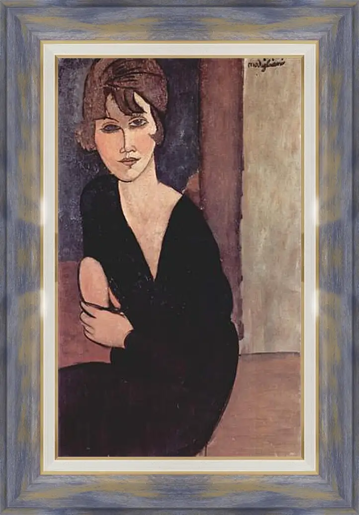 Картина в раме - Portrait of Madame Reynouard. Портрет мадам Рейнуар. Амедео Модильяни
