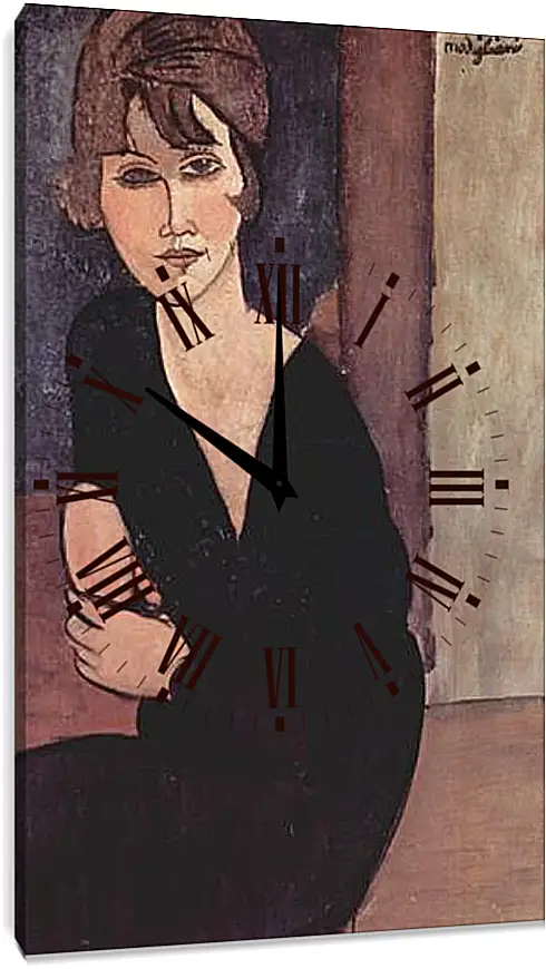 Часы картина - Portrait of Madame Reynouard. Портрет мадам Рейнуар. Амедео Модильяни
